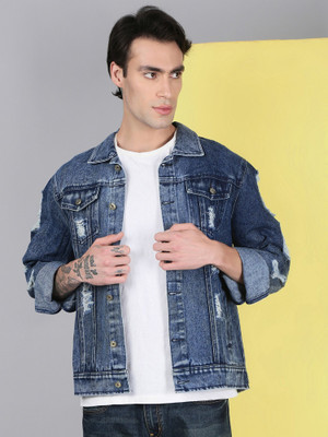 VOXATI Full Sleeve Washed Men Denim Jacket