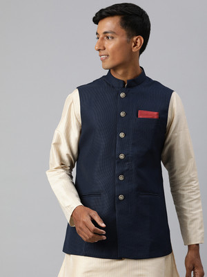 Manthan Sleeveless Solid Men Jacket