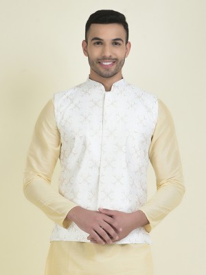 HOUSE OF DEYANN Sleeveless Embroidered Men Jacket