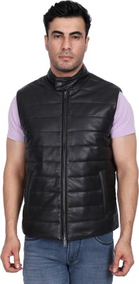 JUSTANNED Sleeveless Solid Men Jacket