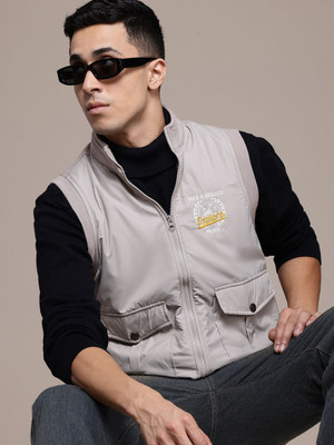 Roadster Sleeveless Solid Men Jacket