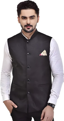 HouseOfCommon Sleeveless Solid Men Jacket
