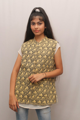 Shubhangi Collections Sleeveless Floral Print Women Jacket