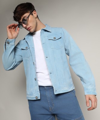 CAMPUS SUTRA Full Sleeve Solid Men Denim Jacket