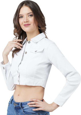 KASHIAN Full Sleeve Solid Women Denim Jacket