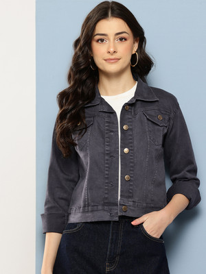 Roadster Full Sleeve Solid Women Denim Jacket
