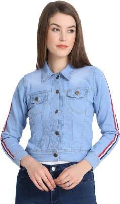 ARADHYA COLLECTIONS Full Sleeve Washed Women Denim Jacket