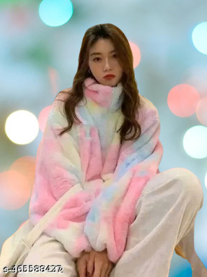 Tiki Tees Full Sleeve Self Design Women Jacket