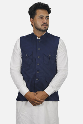gargian master cut Sleeveless Solid Men Jacket