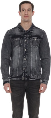 PkHariBaba Full Sleeve Solid Men Denim Jacket