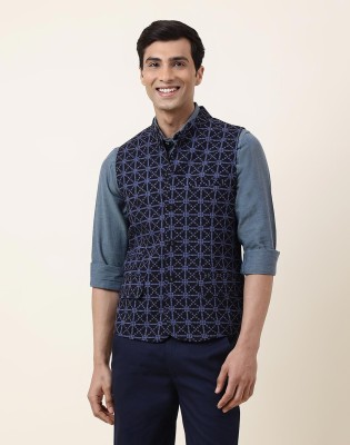 Fabindia Sleeveless Printed Men Jacket