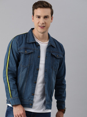 VOXATI Full Sleeve Solid Men Denim Jacket