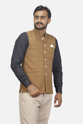 gargian master cut Sleeveless Solid Men Jacket