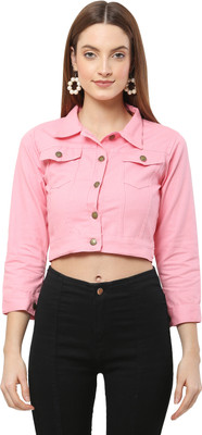 STYLE BEURUA 3/4th Sleeve Solid Women Denim Jacket