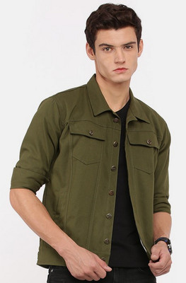 VOXATI Full Sleeve Solid Men Denim Jacket