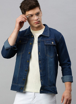 VOGATI Full Sleeve Washed Men Denim Jacket