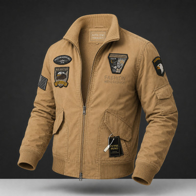 FUTSE PENO Full Sleeve Embroidered, Applique Men Jacket