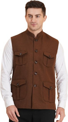 AGARMENT Half Sleeve Solid Men Jacket