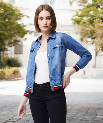 Miss Chase Full Sleeve Solid Men & Women Denim Jacket