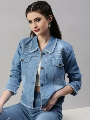 seetoo Full Sleeve Washed Women Denim Jacket