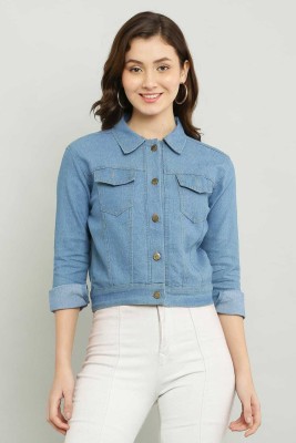 STYLE BEURUA 3/4th Sleeve Solid Women Denim Jacket