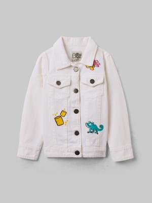 The Souled Store Full Sleeve Embroidered Girls Jacket