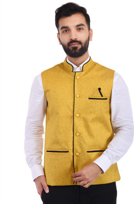 Vriaane Sleeveless Solid Men Jacket