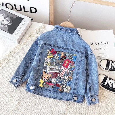 KILLER Full Sleeve Printed Boys & Girls Denim Jacket