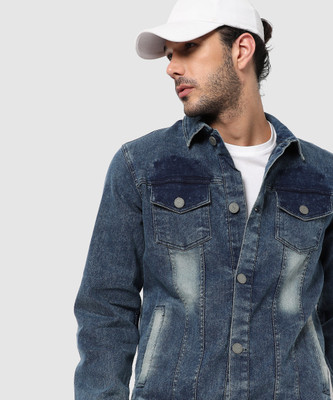 CAMPUS SUTRA Full Sleeve Washed Men Denim Jacket