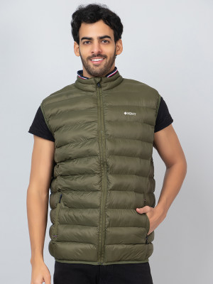 Xohy Sleeveless Solid Men Jacket
