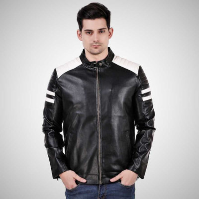 Leather Retail Full Sleeve Colorblock Men Jacket