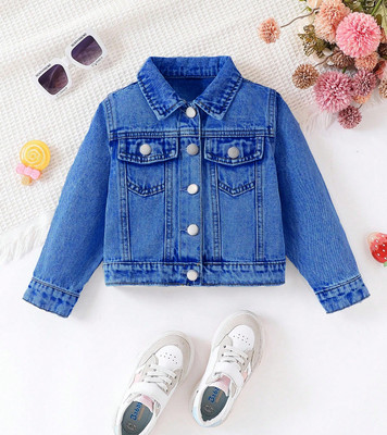 raibacolthing Full Sleeve Solid Boys & Girls Denim Jacket