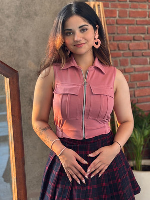 TANDUL Sleeveless Solid Women Jacket