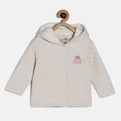 MINI KLUB Full Sleeve Printed, Applique Baby Girls Jacket