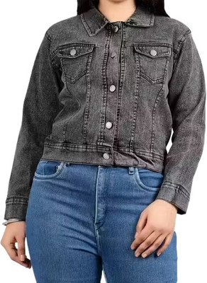 GORIYA 3/4th Sleeve Washed Women Denim Jacket