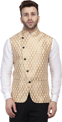 JIHUZUR Sleeveless Printed Men Jacket