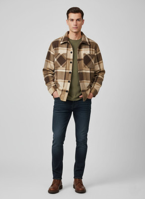 BILBURY Full Sleeve Checkered Men Jacket