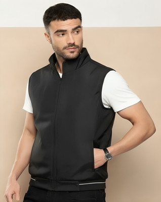 MAYKR Sleeveless Solid Men Jacket