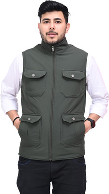 pankhu Sleeveless Solid Men Jacket