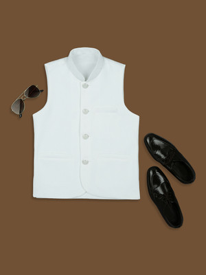 Kidotsav Sleeveless Solid Boys Jacket