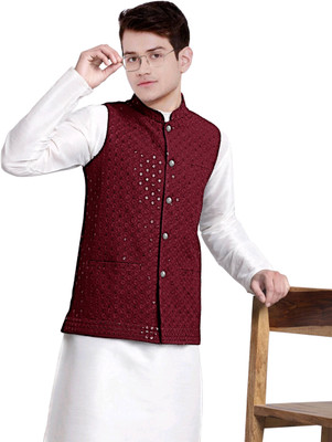 TRUST OUS Sleeveless Printed Men Jacket