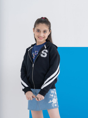 Spunkies Full Sleeve Solid Girls Jacket