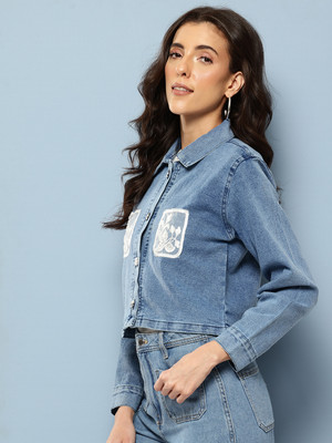 Aarika Full Sleeve Printed Women Denim Jacket