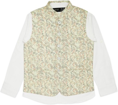 CAVIO Sleeveless Floral Print Boys Jacket