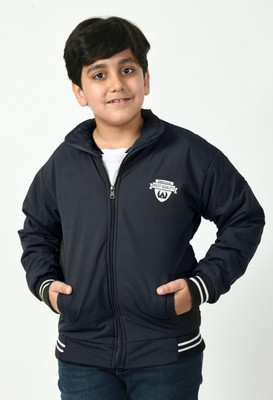 IAC Full Sleeve Solid, Printed Boys Jacket