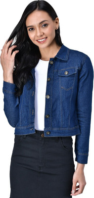 FIERY FALCON 3/4th Sleeve Washed Women Denim Jacket