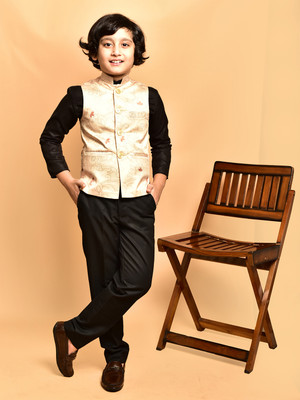 PRINTCULTR Sleeveless Printed Boys Jacket