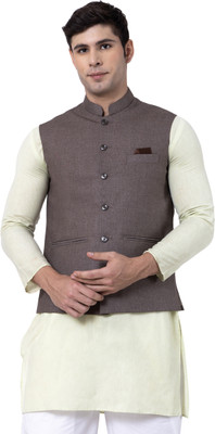 P TEN Sleeveless Solid Men Jacket
