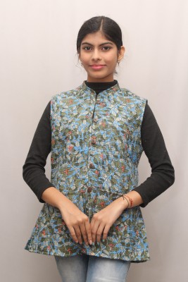 Shubhangi Collections 3/4th Sleeve Floral Print Women Jacket