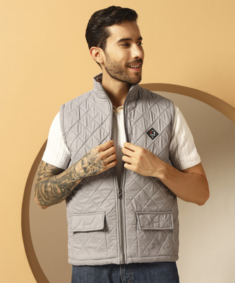 QUIN FLETCHER Sleeveless Self Design Men Jacket